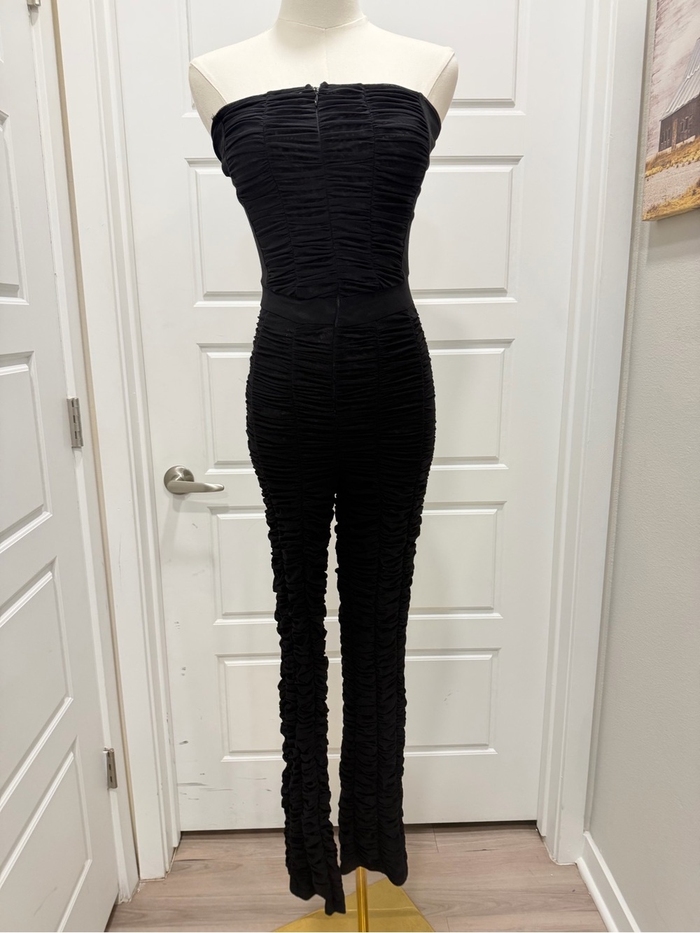 I.AM.GIA Ophelia Strapless Ruched Black Jumpsuit - Picture 3 of 10
